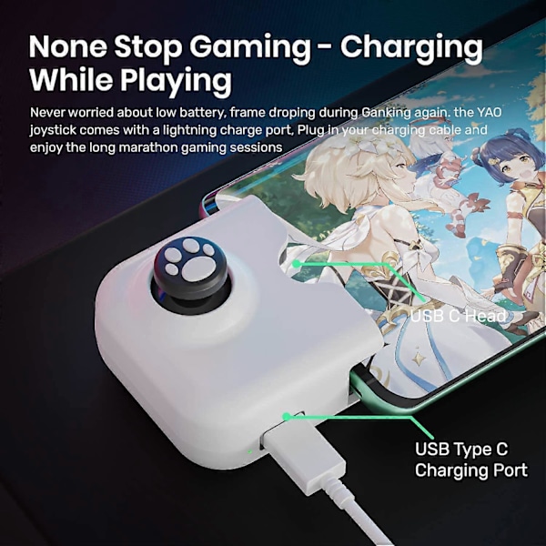 Mobil Spilcontroller Joystick til Android Telefon (Android Version 10 eller Senere)