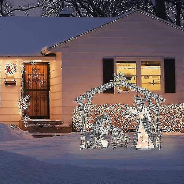 Vanntett Julehagedekorasjon: Julebordsfigur med Lys