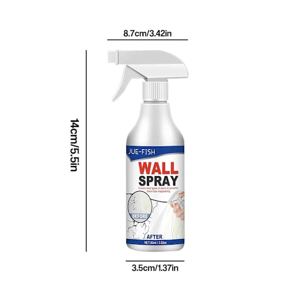 Mångsidig väggreparationsfärg Väggsprayfärg Skydd Vattenbaserad färg Graffitirenovering Fläckreparationsfärg Självspray (60 ml)