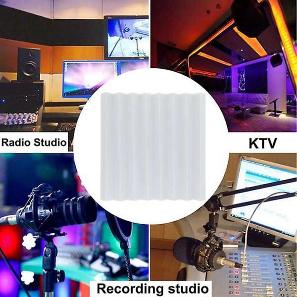 12 stk Akustiske Skumplater, Lydisolering Lyddempingspute, for Studio Tak Spillrom
