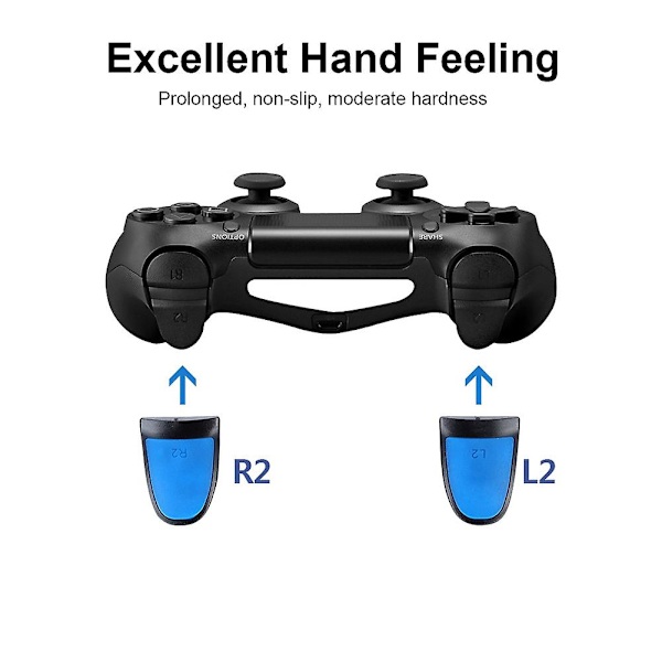 L2 R2 Controller Extenders Knappförlängningar Utvidgning Trigger Mjuk Beröring Utökade Grepp För Ps4 (blå)