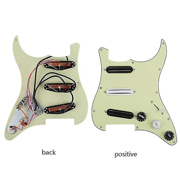 Sss 11-håls Strat Elektrisk Gitarr Laddad Pickguard Prewired