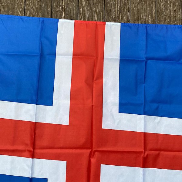 Xvggdg Bendera Islandia Bendera Poliester 5*3 Kaki Banner Me