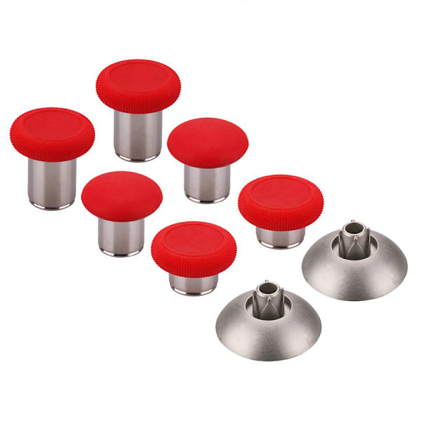 Swap Thumbstick Grip-ersättningsdelar Analog Joystick Kompatibel med Xbox one ELITE, PS4 Controller Tillbehör-Röd