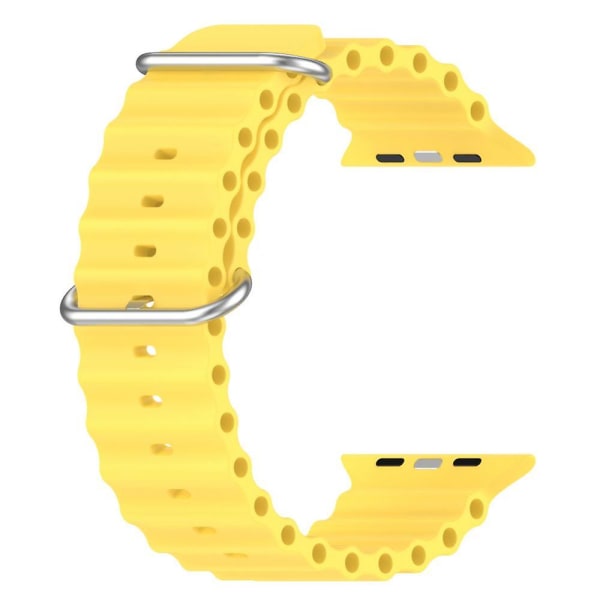 Ocean rem til Apple Watch Band 49mm 45mm 44mm 40mm 41mm 42mm 38mm Silikone Correa armbånd Yellow