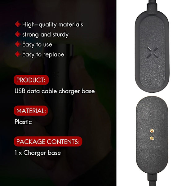Vaihtolaitteiden lataustelakka + USB-kaapeli Pax 3 Pax 2 -lisävarusteet Latauslisävarusteet