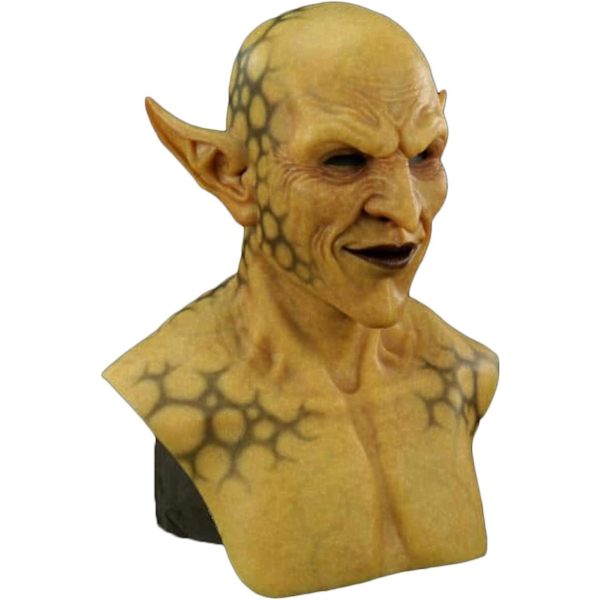 Halloween skrämmande mask latex gul Imp demon mask Goblins Clo