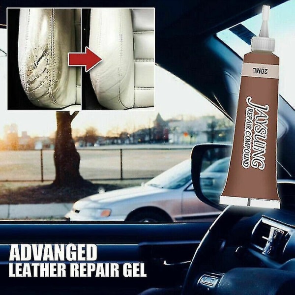 Advanced Leather Repair Gel Profesjonelt gjør-det-selv skinn- og vinyl-reparasjonssett Walnut