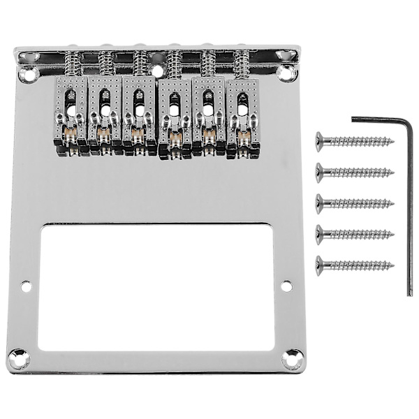 6 Sadel 6 Sträng Humbucker Gitarrstall för Tele Gitarr (krom)