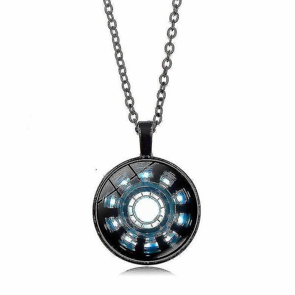 Manns Arc Reactor-anheng Halskjede Beste Gaver Til Venner Svart