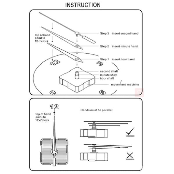Diy Klockrörelse Tyst Kvarts Klockrörelse Silikon Wal