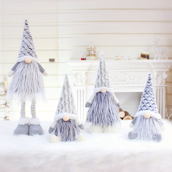 Påsk Gnome Dekoration Handgjord Plysch Faceless För Docka Svenska Tomte Elf Ornam 32012 white doll