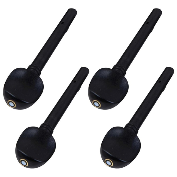 4 stk. Professionelle Violin Tuning Pegs Violin Dele Tuning Pegs Violin Tilbehør (sort)
