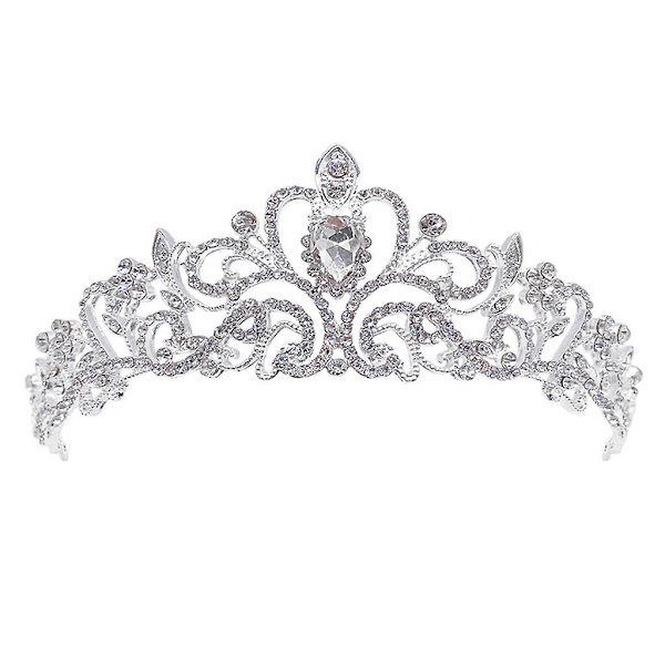 Kristalli Ide Crown Hair Triple Wedding Garment Jewelry, Marriage Headwear Necklace Earrings For Women