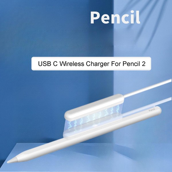 Magnetisk Trådløs Opladningskabel til Pencil 2 2nd 35cm Type C Opladningskabel