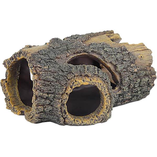 Harpikshul trestamme Betta-logg Akvariumdekorasjoner Ornament Fiskehus Hule Tregårddekor for små og mellomstore fisketanker