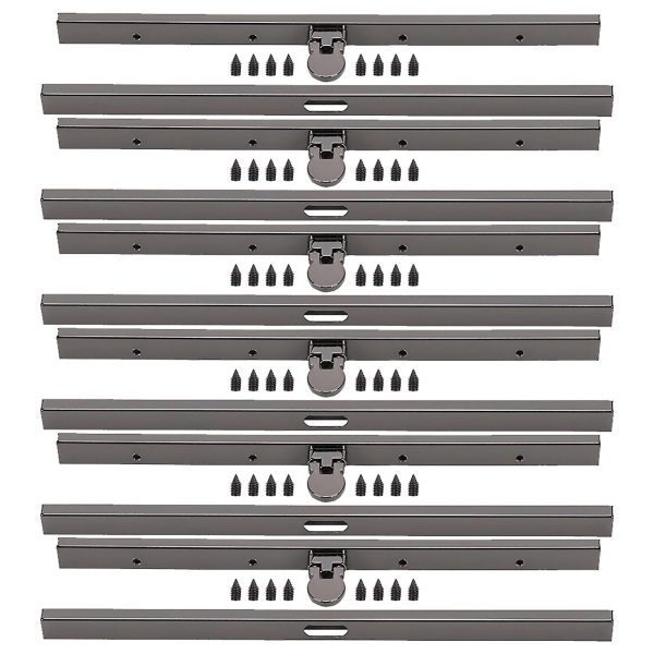 6 stk metal pungramme Lige sidetaske tilbehør Hardwaretilbehør Jern Letvægts 19 cm (pistol grå)