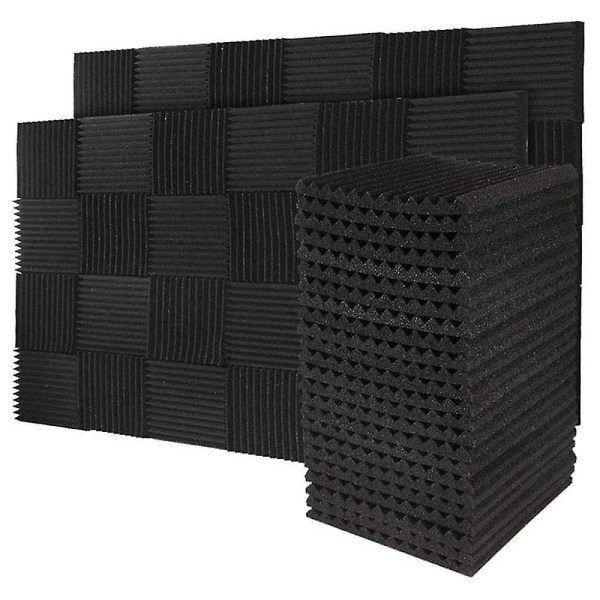 50 stk akustisk lydisoleret skum lydabsorberende paneler lydisoleringspaneler kile til studievæg