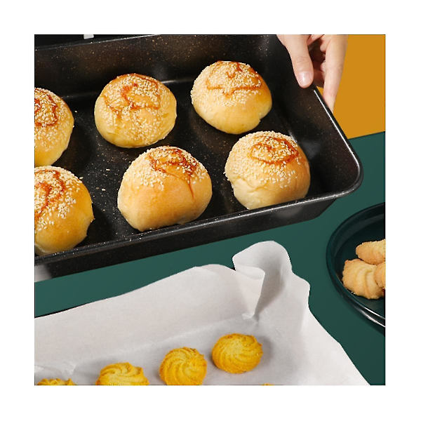 1 stk Rektangulær Pizza Pottamagoyaki Egg Pan, Maifan Stone, Anti-skålding Håndtak For Glass 10 tommer