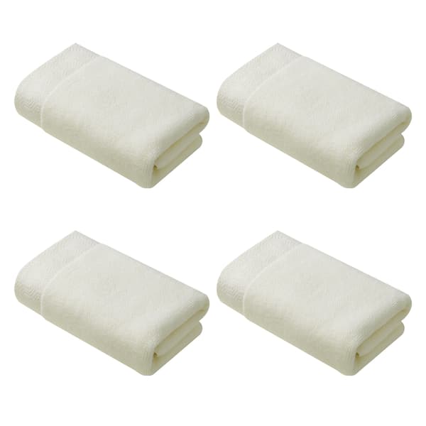 Håndklæde Sæt med 4 Bløde Plys Absorberende Badehåndklæder 100% Bomuld Premium Vaskeklude til Spa Badeværelse 34*73cm Gray
