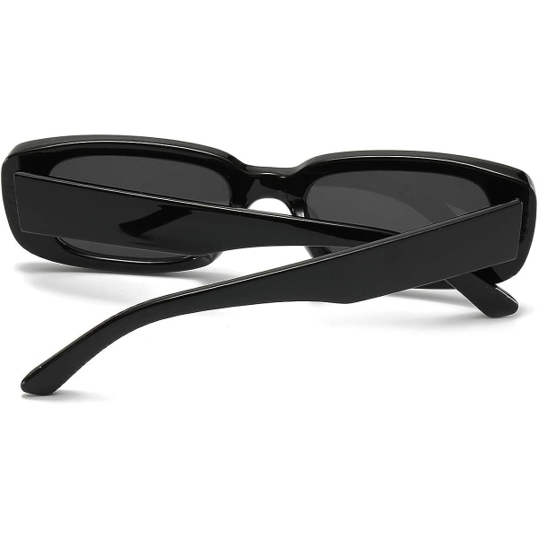 Rektangel solbriller for kvinner Menn Trendy Retro Mote Solbriller UV 400 Beskyttelse Square Fram