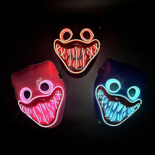 Huggy Wuggy Led-naamio Poppy Playtime Poppy's Playtime -naamio Halloween-naamio Blue