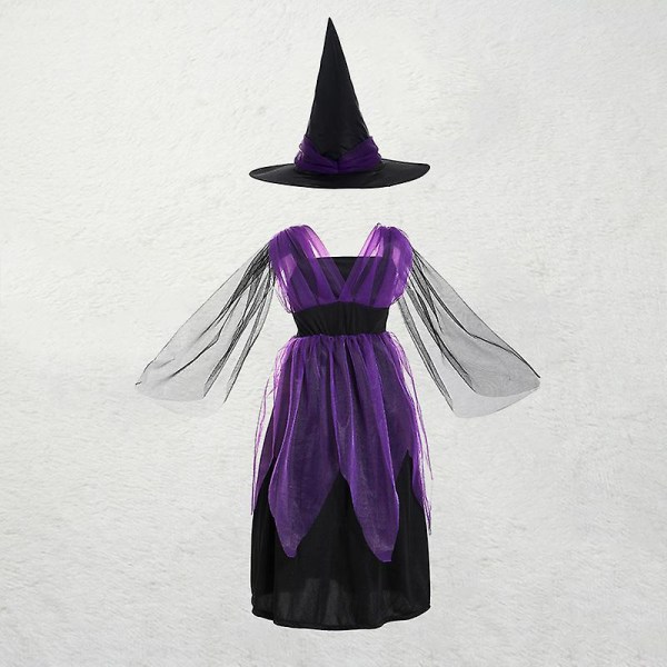 Barn Cosplay Anime Kostym Häxa Rollspel Halloween 150
