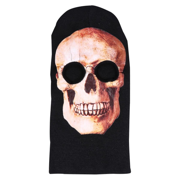 1 st Halloween Skeleton Mask Ghost Death Knit Mask Skräckmask