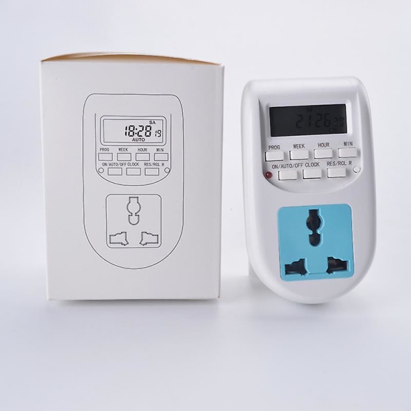 Digital Timer Switch EU Stikkontakt Al-06 Ugentlig Programmerbar Elektronisk 220vac, Timer Lyskontakt Vægknap Timer
