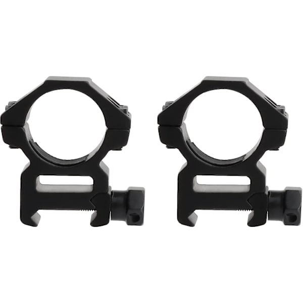 Lavprofil kikkertsigteringe - 25,4 mm adaptermonteringsringe med 20 mm Weaver/picatinny-skinne