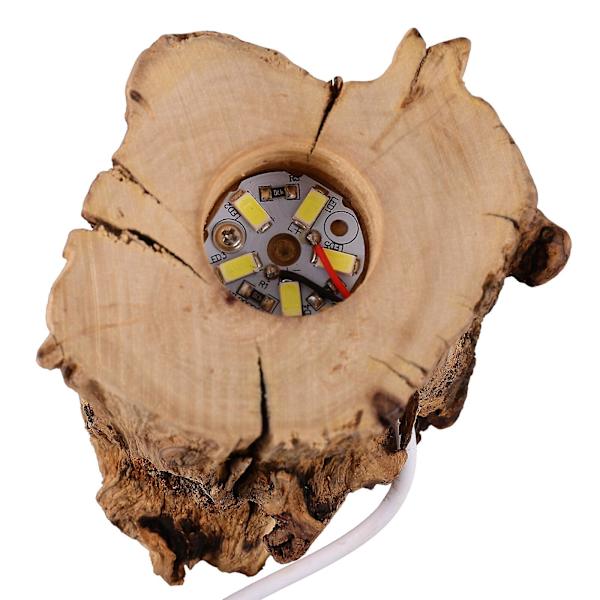 Puinen Kristallikuulan Jalusta, Kannon Muotoinen Yövalojalusta, USB-Lataus, LED-Valonpidike