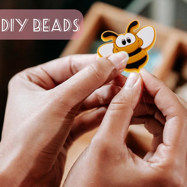 16 kpl mehiläisen muotoisia silikonihelmiä rannekorulle Diy Ke