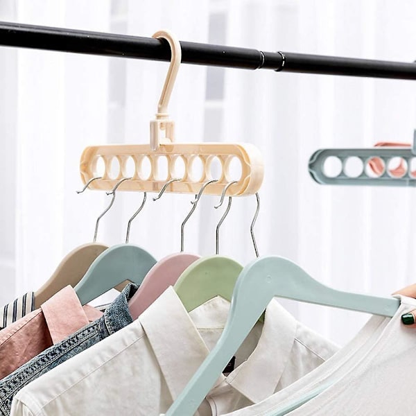 Plassbesparende kleshengere, 5 stykker Multi Henger Organizer, Magisk Henger, Kleshengeroppbevaring Plassbesparende Hengere