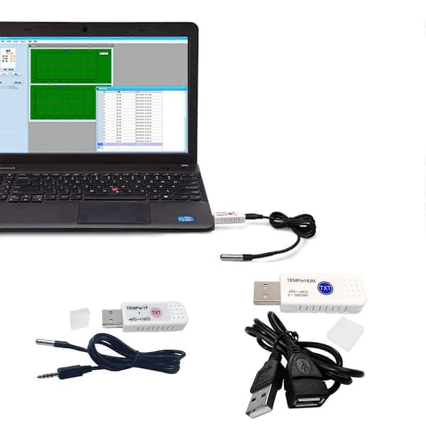 Temperatur / Temperatur Fugtigheds Datalogger Termometre Datalogger til Computer PC med E-mail Alarmfunktion TEMPer1F