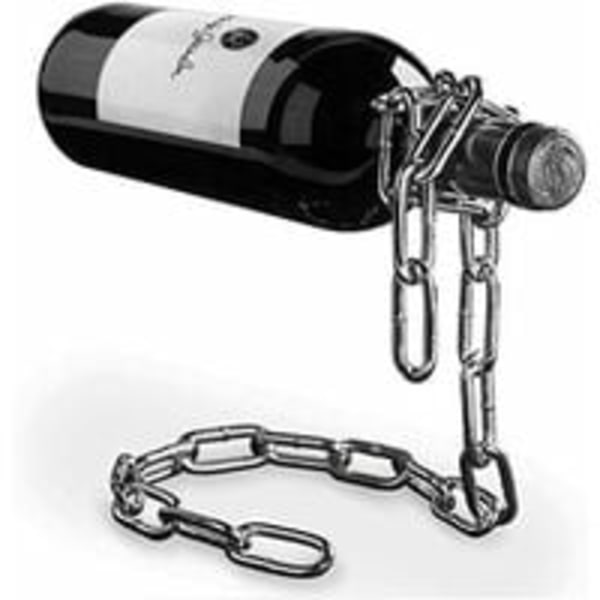Vinflaskeholder, magisk kæde, vinflaskeholder i rustfrit stål