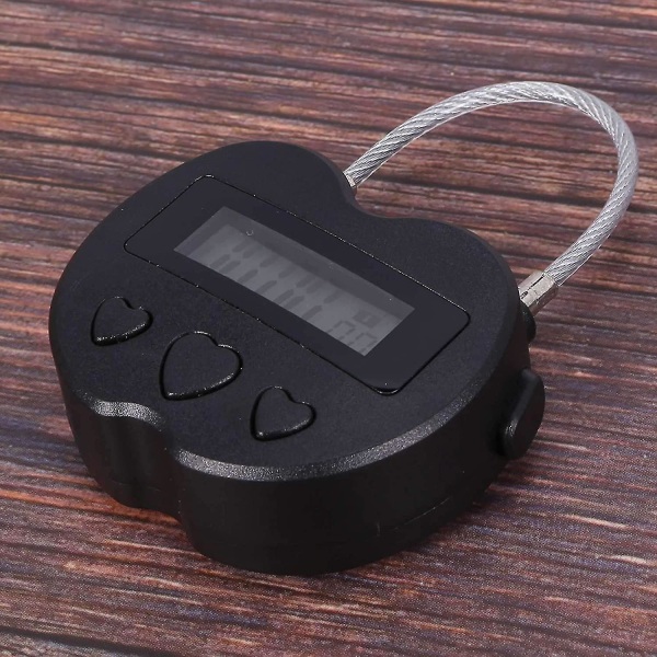 Aikalukko LCD-näytöllä, monitoiminen matkustuselektroninen ajastin, vedenpitävä USB-ladattava