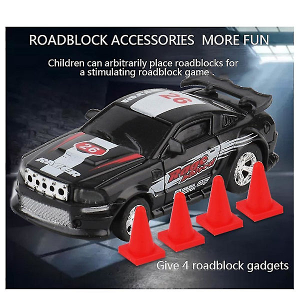Mini Rc-auto Coca-Cola-tölkissä, radio-ohjattava auto, 4 taajuutta, lelu lapsille (keltainen)