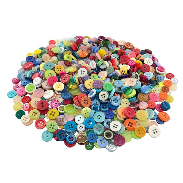 Plastic Colorful Buttons Diy Craft Buttons Clothes Sewing Fasteners