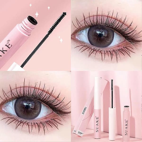 1-3X Suake Mascara Øjenvipper Forlængende Sort Vippeforlænger Øjenvippebørste Vandfast Brown 2PCS