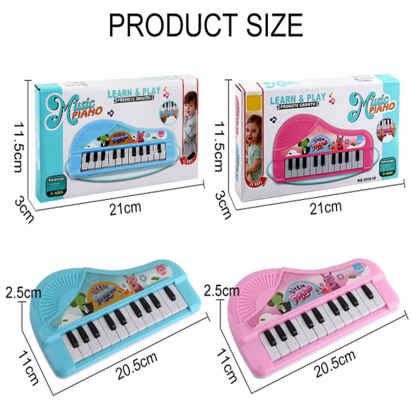 Børns klaver elektrisk keyboard, baby mini klaver legetøj med 22 tangenter, musikalsk