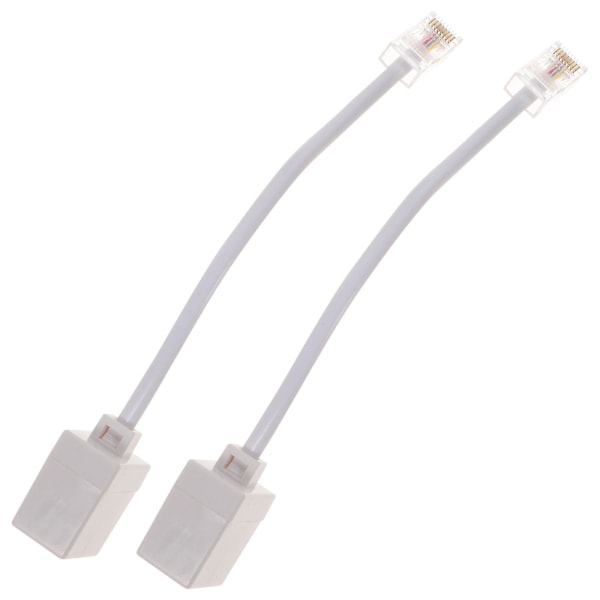 2 stk Rj11 Til Rj45 Adapter Telefon Til Ethernet Adapter Telefon Til Ethernet Kabel