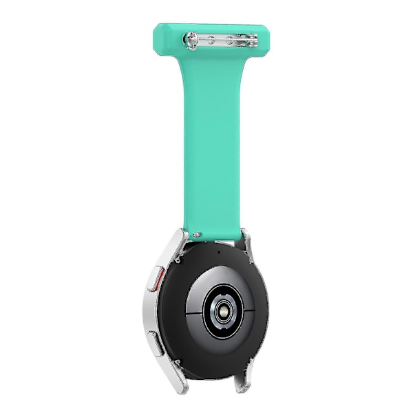 Silikonklockarmband 20 mm för Garmin Vivomove Style med sjuksköterskeficka och nålfäste Teal