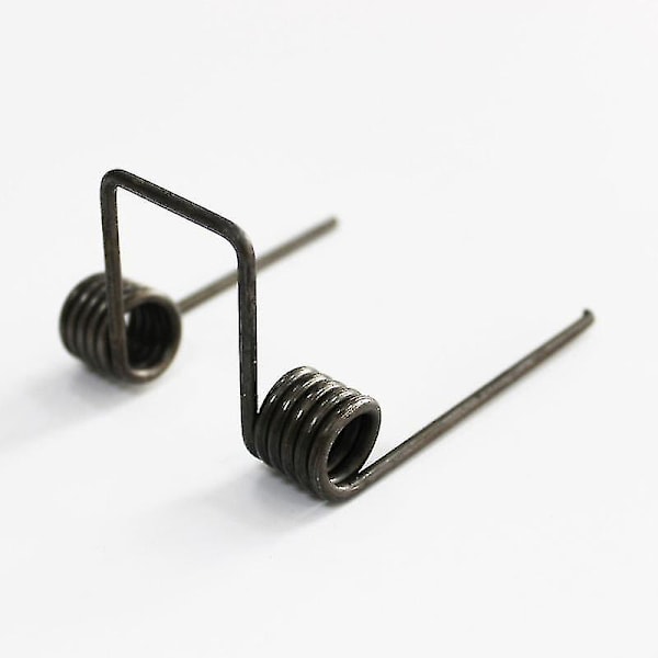 Kaksoisvääntöjousi, langan halkaisija 2,5 mm, ulkohalkaisija 15,5 mm, jalkojen pituus 65 mm, 5 kierrosta