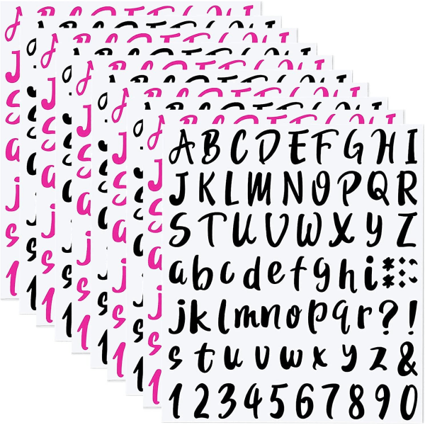 Alphabet Letter Stickers Self-adhesive Vinyl Letters Numbers Kit 720 Pieces 10