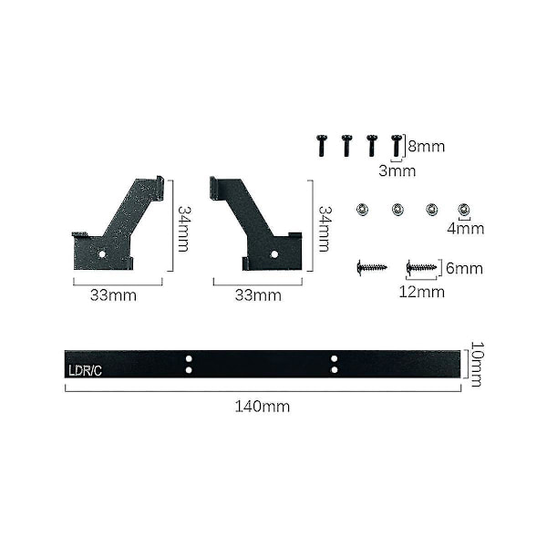 -p06 Metall Bakre Stötfångare För Ldrc -p06 P06 Unimog 1/12 Rc Lastbil Bil Uppgradering Delar Tillbehör,2