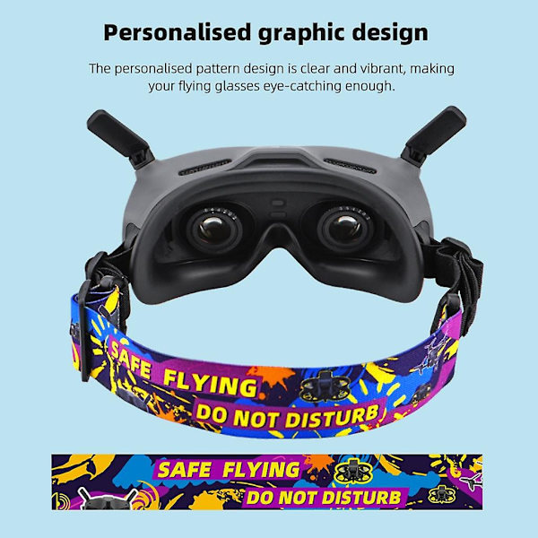 Fargerik hodebånd for Avata Fpv Goggles 2 Drone Fixing Head Strap