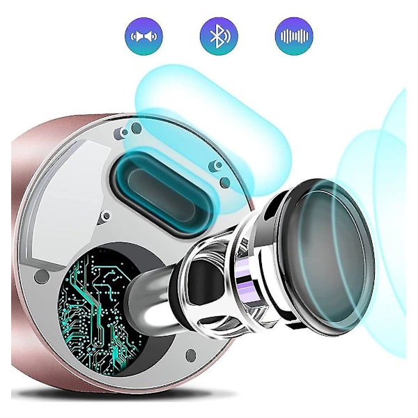 [ Smart Touch ] Bluetooth-högtalare Premium Roséguld Minihögtalare Med Bärbar Vattentät Väska Micro