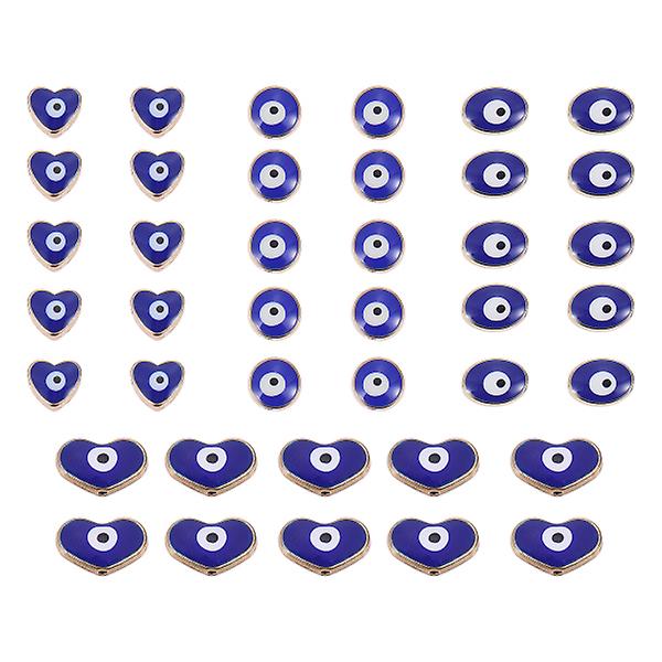 40 st Delikat Evil Eye designade pärlor Handgjorda hantverksberlocker