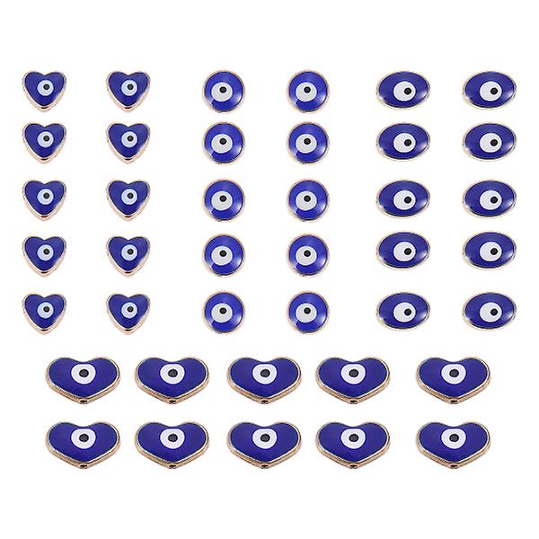 40pcs Delicate Evil Eye Designed Beads Handmade Craft Charms Diy Accessories