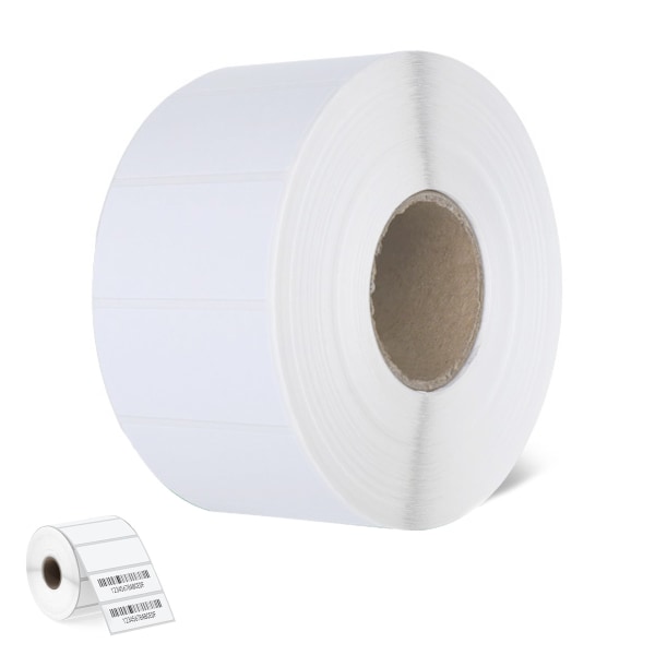 50mm x 25mm Termiska Etiketter, Multifunktionella Mapp- och Etiketter, Vattentäta och Fettbeständiga, Självhäftande och Perforerade [1 Rulle, 2000 Etiketter] Style-1